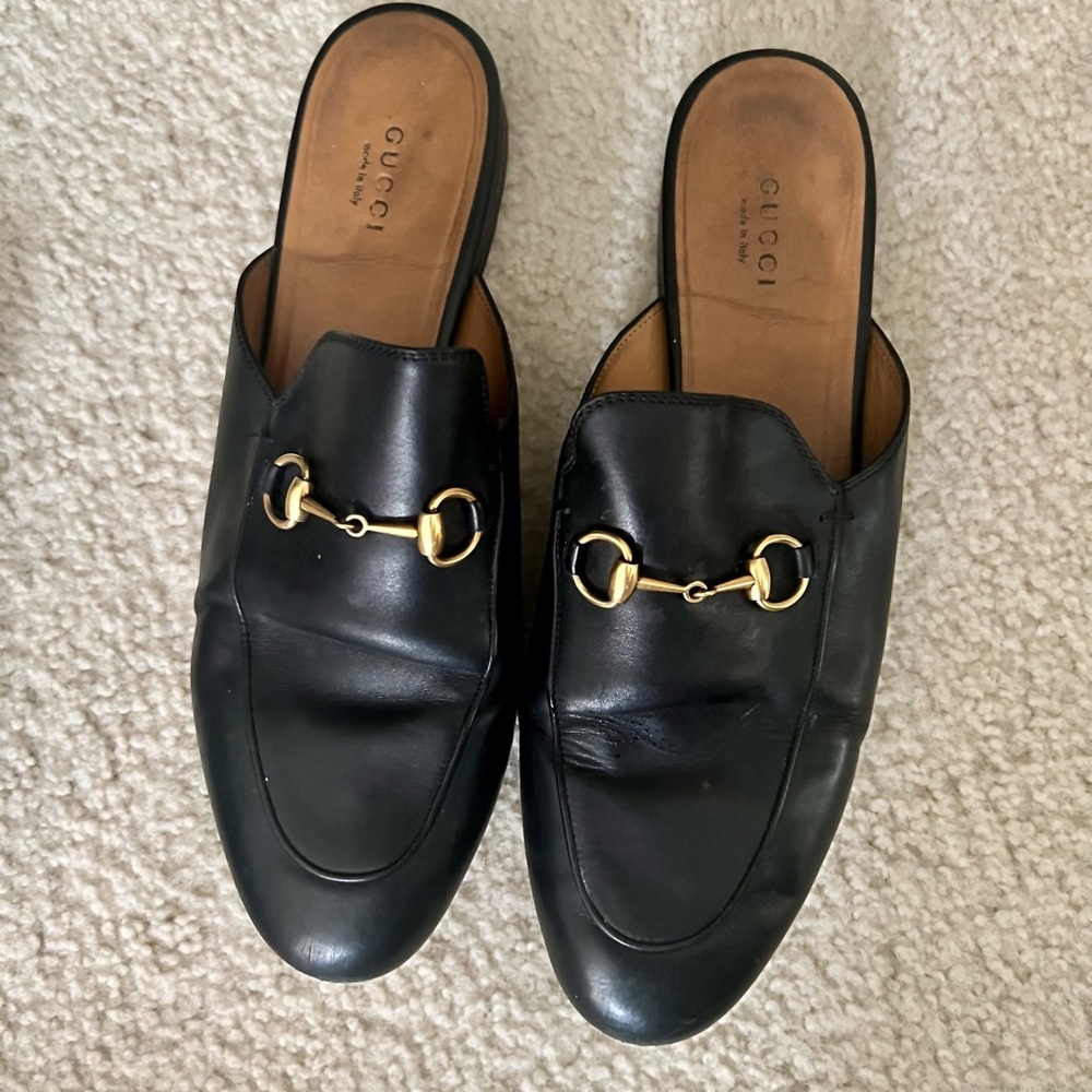 Gucci Princetown leather slipper / mules size 9.5/40